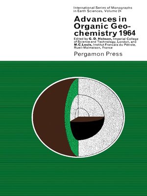 cover image of Advances in Organic Geochemistry 1964